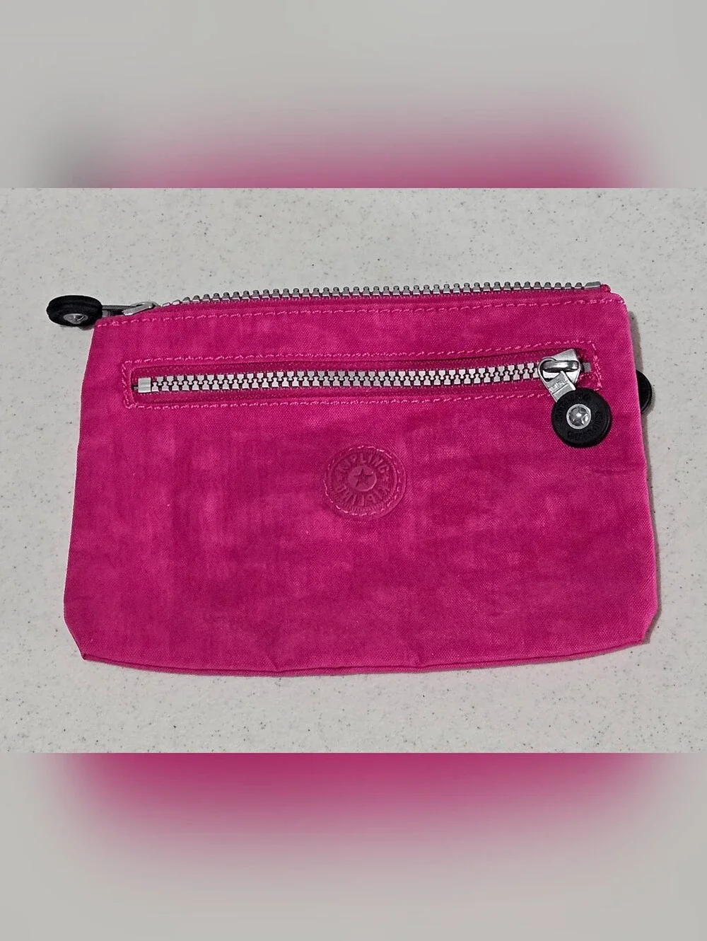 Kipling Hot Pink Zip Pouch
